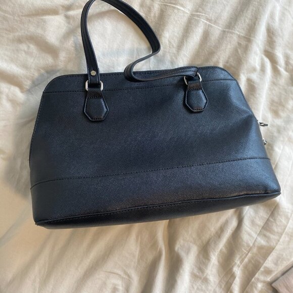 Kennth Cole Reaction Satchel Black Handbag Purse Shoulder Bag - Picture 3 of 9